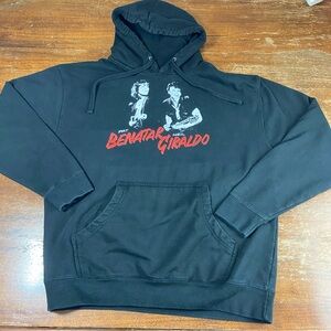 Pat Benatar Neil Geraldo Black Hoodie Sweatshirt hooded Hoody Large L